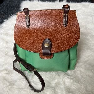 Dooney and Bourke Leather & Nylon Crossbody/Shoulder Bag/Saddle Bag